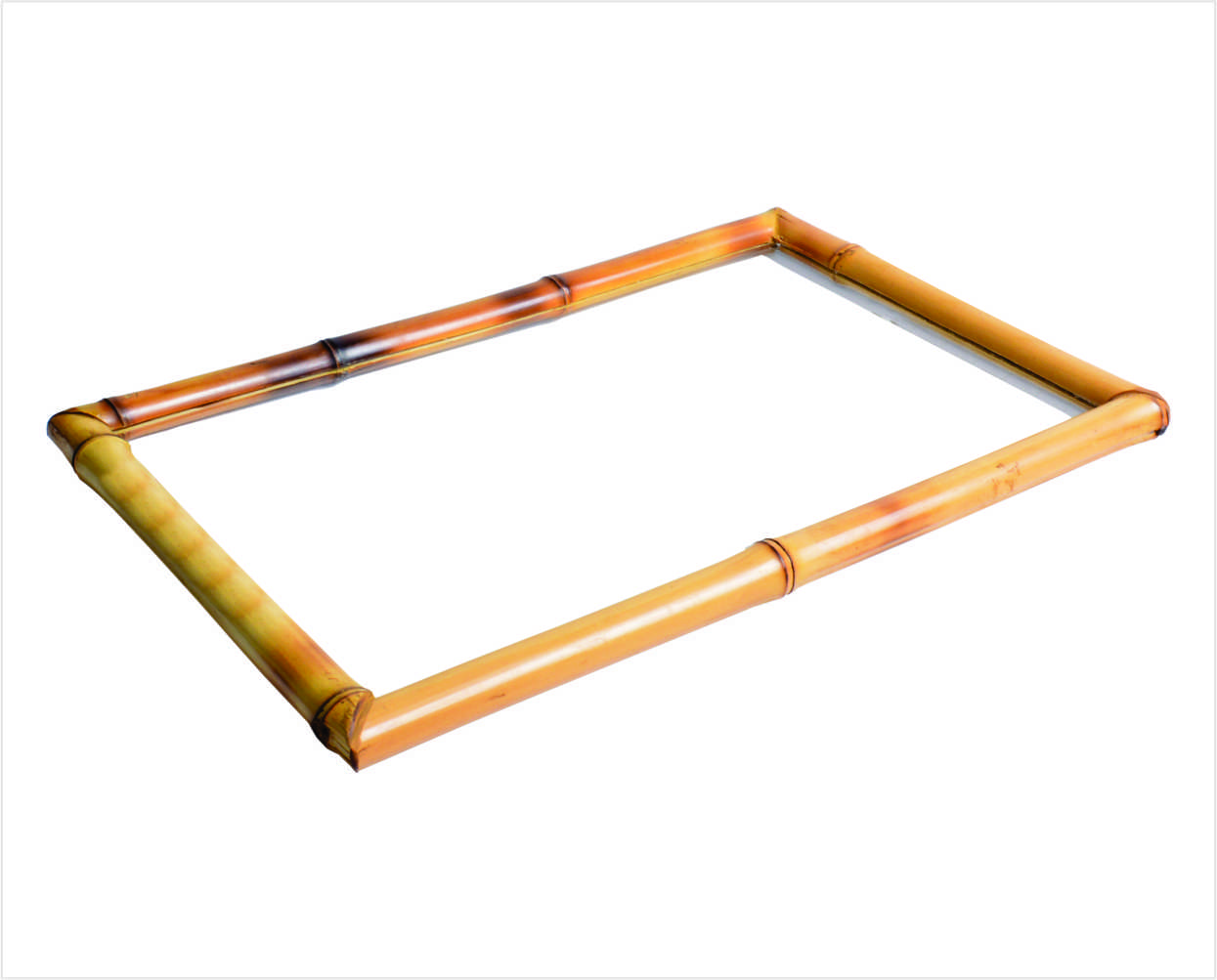 Bandeja de bambu e vidro retangular M