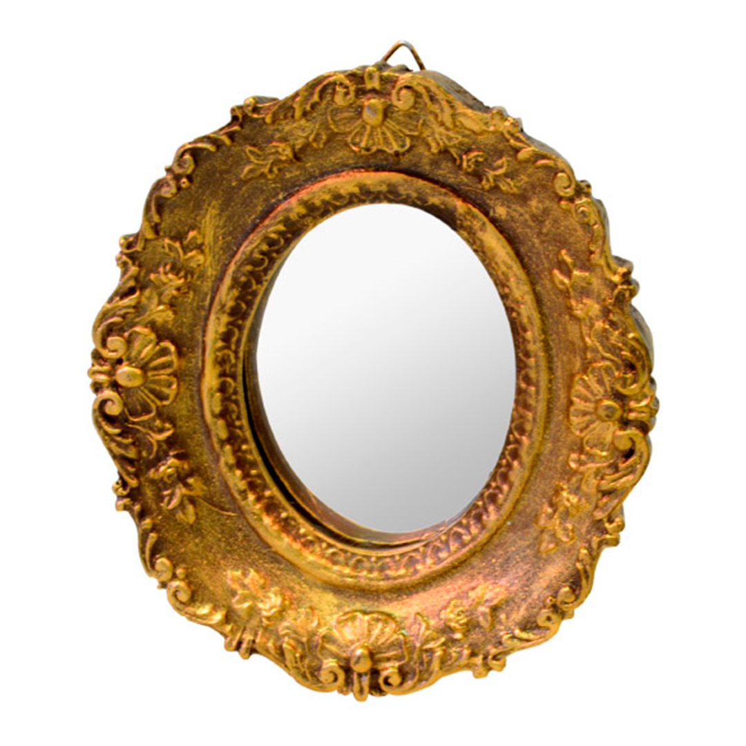 Moldura com espelho Dourado